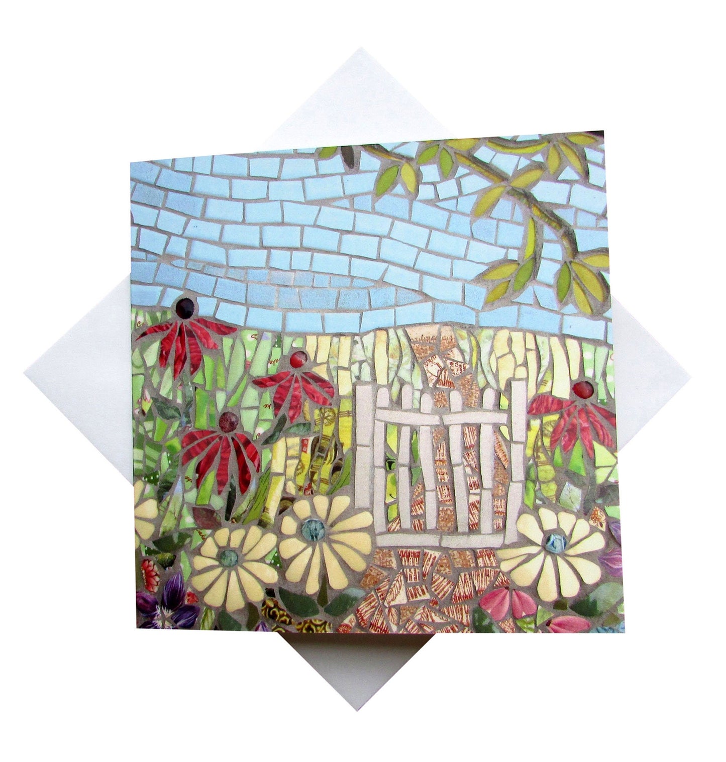 THROUGH THE GARDEN GATE greeting card