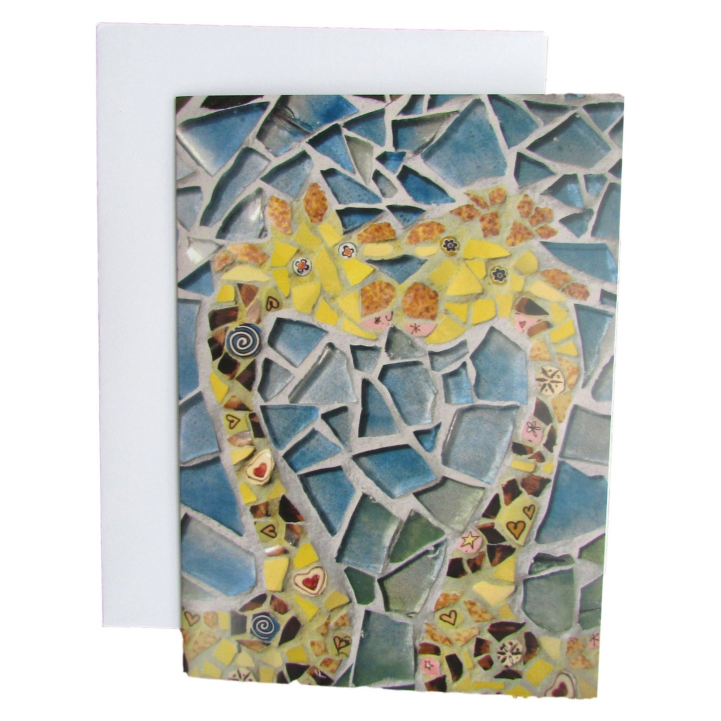 GIRAFFE mosaic art card