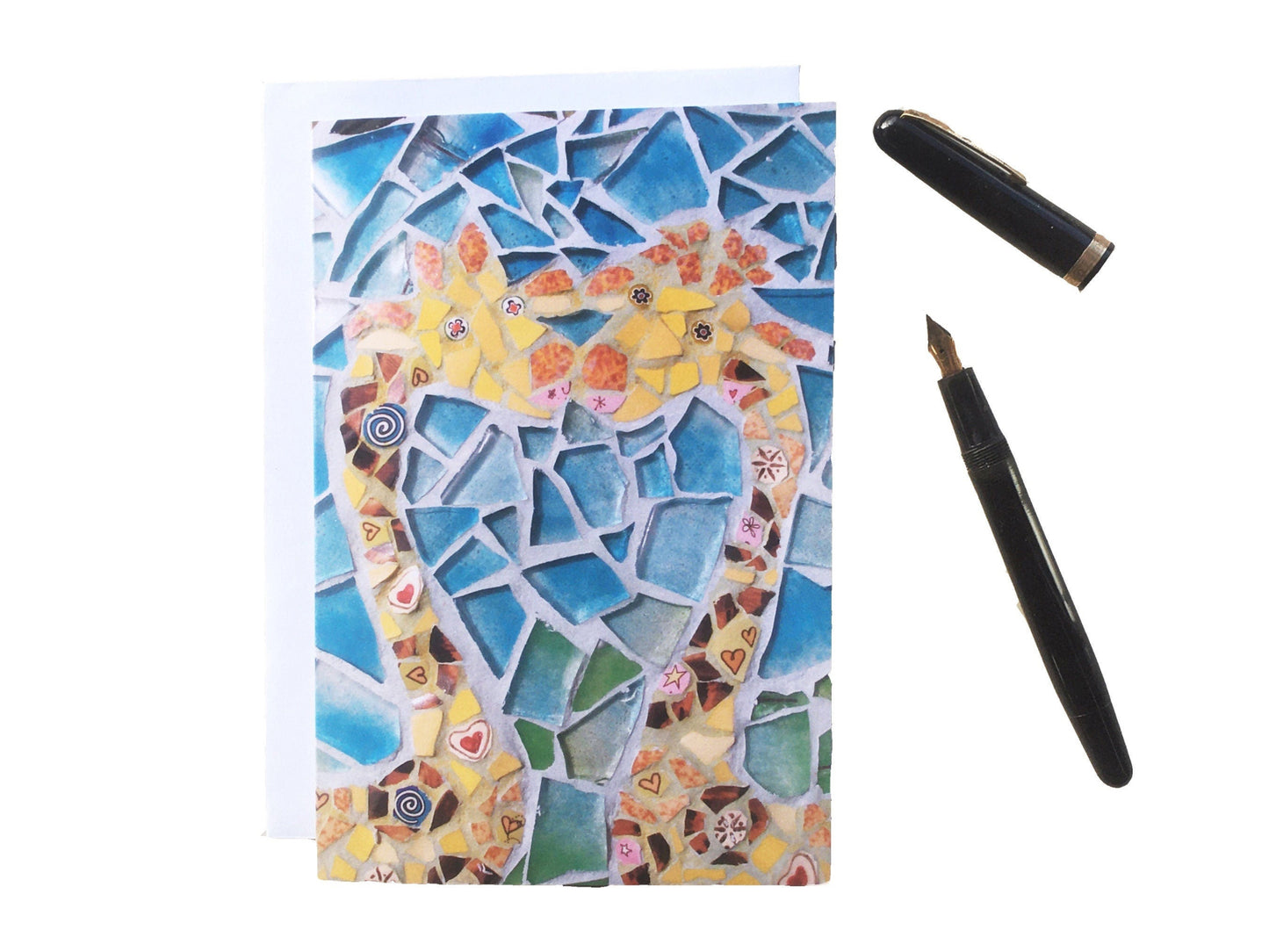 GIRAFFE mosaic art card