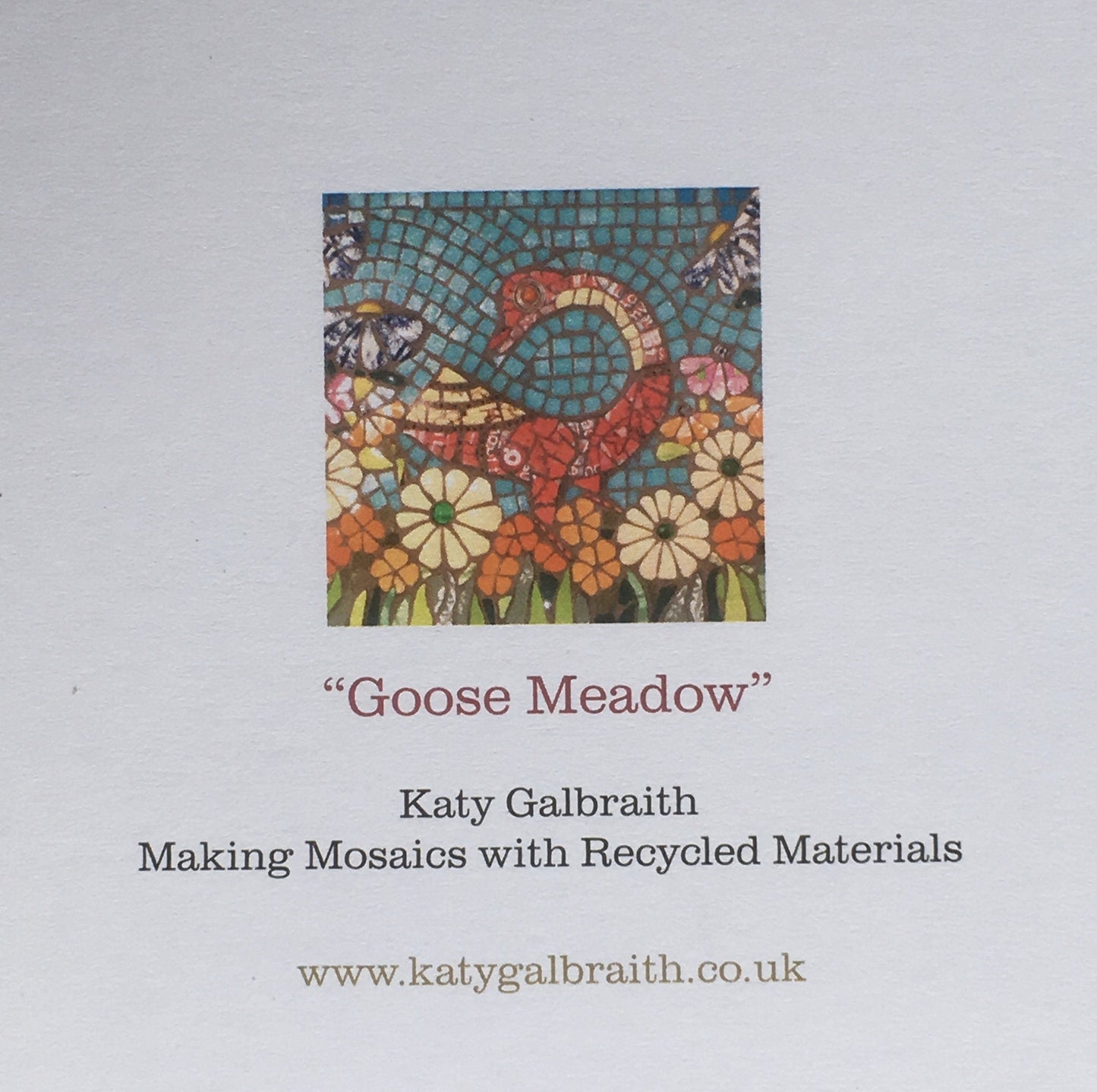 GOOSE MEADOW mosaic art card