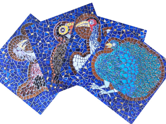 4 SOUTHERN BIRDS Greeting Cards