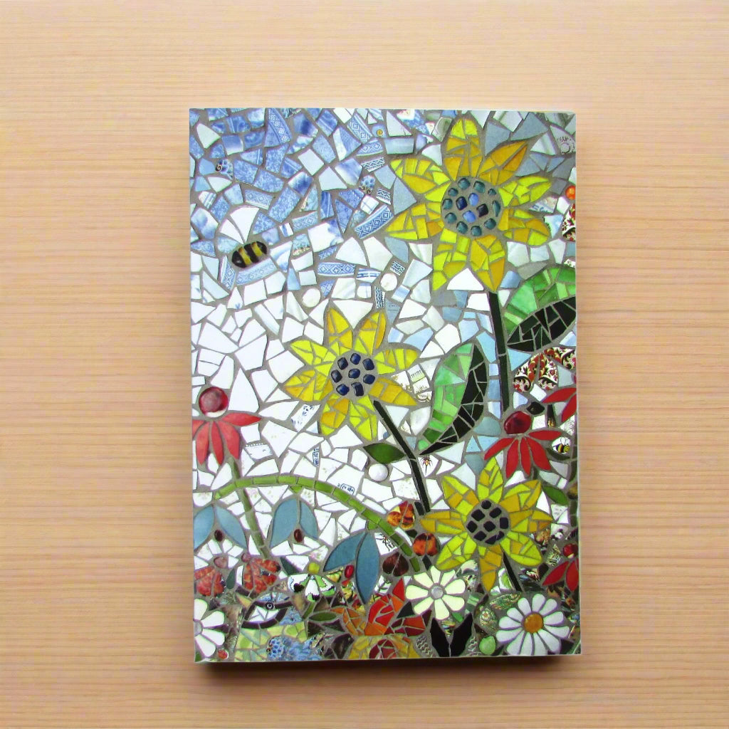 SUNFLOWERS mosaic art card