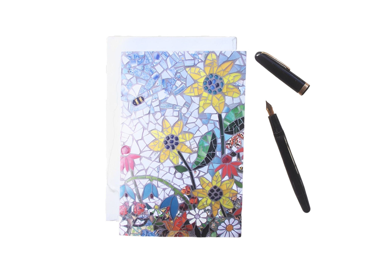 SUNFLOWERS mosaic art card