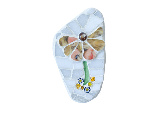 Mosaic flower on a white background