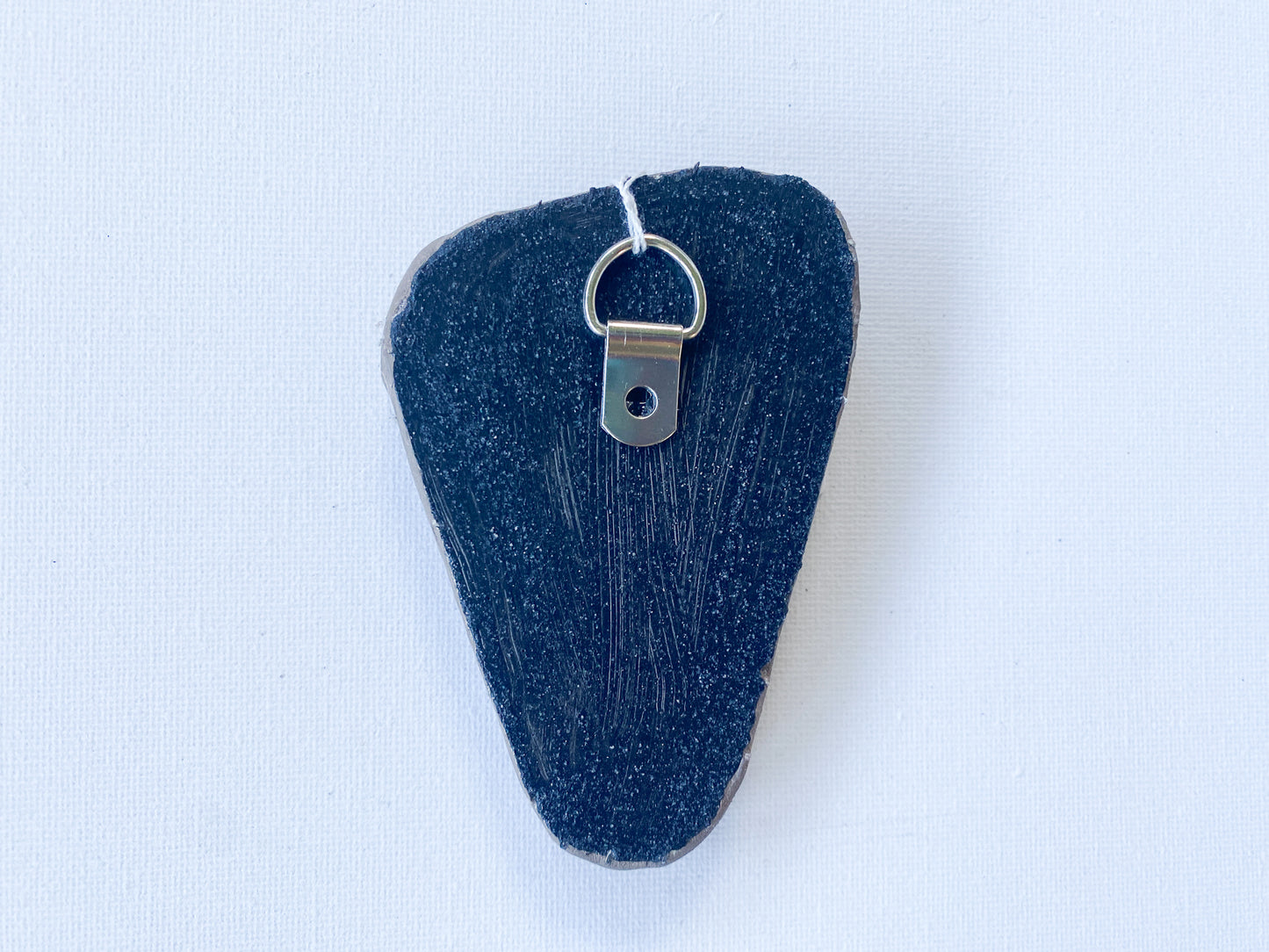 Mini Mosaic Flower –  Blue and White Daisy on a Dark Brown Background