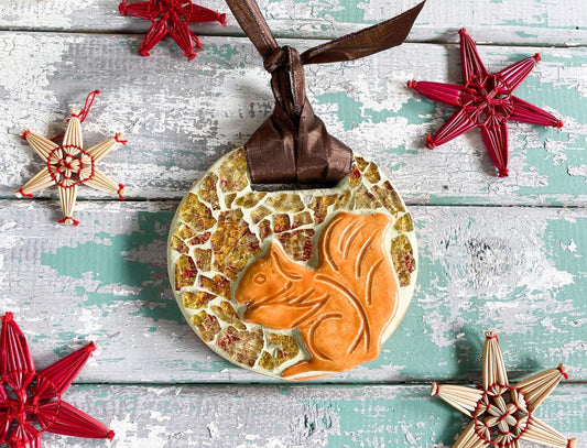 Squirrel Decoration with Mosaic